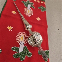 sølvfarvet-hvidt-glas.topspir-juletræsspir-tre-reflektorer-gammel-julepynt-Sverige